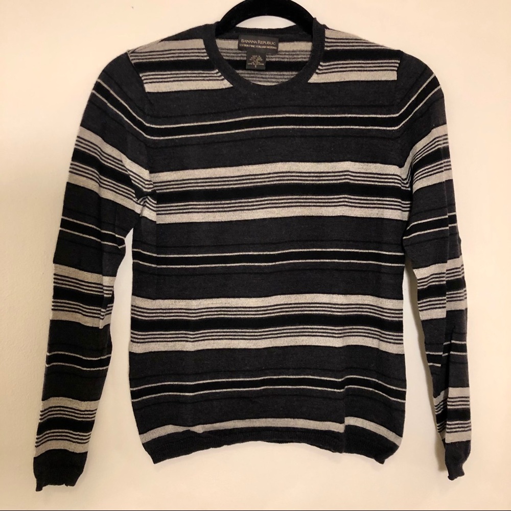 Banana Republic 100% Wool Striped Sweater